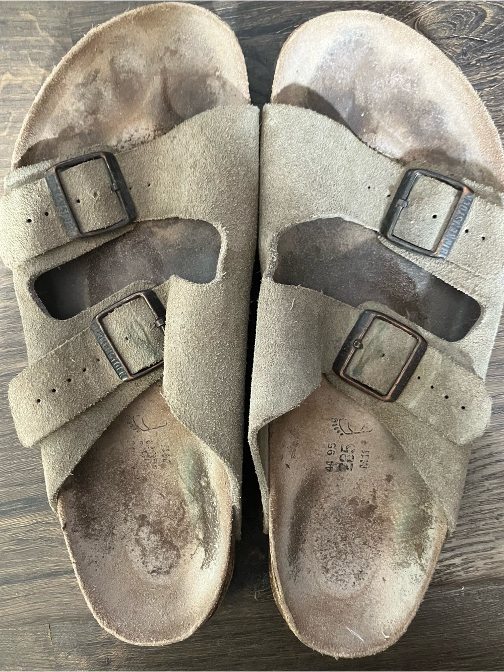 Birkenstock Men's Double-Strap Suede Sandals in Olive